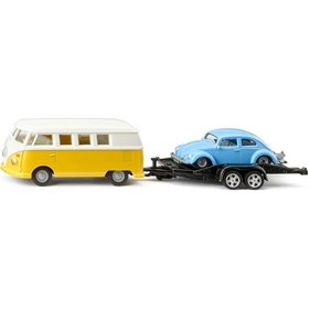 Resim Siku Super Vw T1 Minibüs Ve Römorklu Beetle 2567 Çok Renkli 