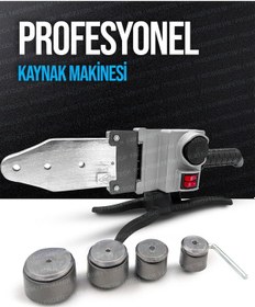 Resim Ağır Hizmet Çift Residans Isı Ayarlı Pprc Plastik Boru Kaynak Makinesi Çantalı Pro Makaslı Set 