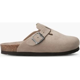 Resim Erkek Terlik Rıva 105495 Genuins Velour Taupe 