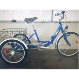 Resim Carraro FSC BBF Cargo Nexus 3 Vites Ön V-Arka Kontra Fren Ön 26-Arka 24 Jant Katlanır Kargo Bisikleti Mavi 