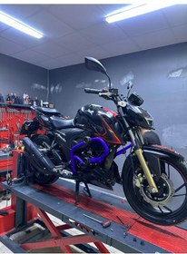 Resim Tvs Apache Rtr 200 Koruma Demiri Özel Üretim Mavi 