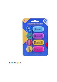 Resim Ark 8 Parça Renkli Kalemtraş Ve Silgi Seti 2 Adet Set 4 Adet Silgi 4 Adet Kalemtıraş Karışık Renk 