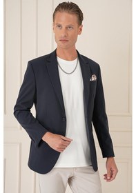 Resim Efor Comfort Fit Çift Yırtmaç Fleto Cep Esnek Pamuk Casual Lacivert Ceket C 675 Lacivert 