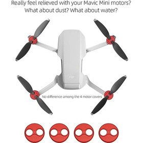 Resim Besthome1 Djı Mavic Mini Kırmızı Motor Kapak - Toz & Darbe Dayanıklı, Uçuş Etkisiz 