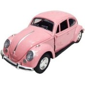 Resim Nostaljik Metal Çek Bırak Araba Pembe 