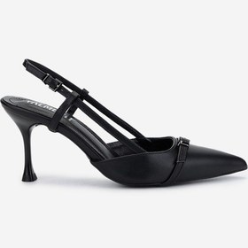 Resim Valmenti Kadın Vegan Siyah Topuklu Ayakkabı 932 3961 Bn Ayk Y25 Sıyah Cılt Siyah 