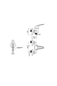 Resim RCYAPI Spiralli Taharet Bataryası Seti Model:şeki01 (sıcak Ve Soğuk Su Çıkışlı - Mesafe 10 Cm) 
