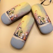 Resim Kedi Karikatür Baskılı Gözlük Kılıfı, Hafif, Sevimli, Pratik ve Toz Geçirmez 