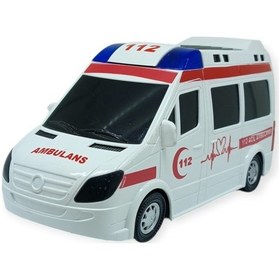 Resim Ambulans Sesli Işıklı Pilli Yerde Gezen - 89-2689b Çok Renkli 