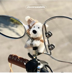 Resim Maiyame Küçük Köpek Desenli Manyetik Motosiklet-d Elektrikli Bisiklet Dekorasyon Aksesuarı, Çıkartılabilir, Yenilikçi Ası, Dayanıklı Malzeme, Kolay Kurulum Kahverengi Şapka+kahverengi Eşarplı Köpek 