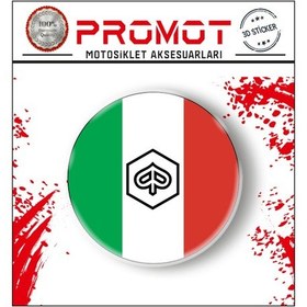 Resim Piaggio 3d Damla Logo Sticker 5cm 1 