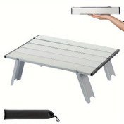 Resim Camping Mini Katlanabilir Masa, Ultralight Alüminyum Alaşımlı Masa Açık Hava Seyahat Piknik Barbekü Için 