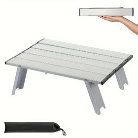 Resim Camping Mini Katlanabilir Masa, Ultralight Alüminyum Alaşımlı Masa Açık Hava Seyahat Piknik Barbekü Için 