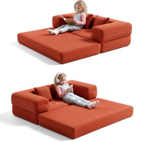 Resim foamly 140x70 cm Modüler Çocuk Koltuğu - Fonksiyonel Oyun Minderi ve Kanepe Tamamen Sünger 