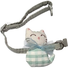 Resim Kedi Figürlü Kedi Tasması - Sarı Kedili 