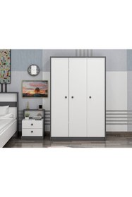 Resim İNARCH DİZAYN Life Genç Odası Takımı Beyaz - Antrasit 