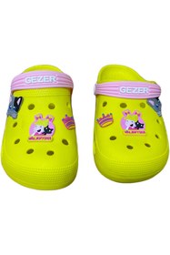 Resim Gezer Kız Çocuk Kreş Ev Banyo Bahçe Terliği Desenli Rozetli 