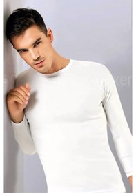 Resim Tutku Elit Erkek Sıfır Yaka Likralı Uzun Kol Fanila Atlet 1302 - 6 Adet 001 