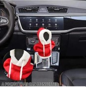 Resim Novahub Araba Vites Fit Shifter Kapak Evrensel Koruyucu Sopa Dekor Vites Komik Kazak Hoodie Otomotiv Kırmızı & Beyaz 