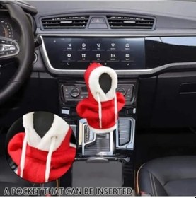 Resim Novahub Araba Vites Fit Shifter Kapak Evrensel Koruyucu Sopa Dekor Vites Komik Kazak Hoodie Otomotiv Kırmızı & Beyaz 