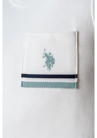 Resim U.s. Polo Assn Erkek Bebek 2 Li Şort T-şhirt Takım Beyaz-su Yeşili-2253 Yeşil 