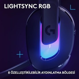 Resim Logitech G G522 LIGHTSPEED Kablosuz Oyuncu Kulaklığı, LIGHTSYNC RGB Aydınlatmalı, Senkronize PRO-G Ses, Hafif ve Konforlu Tasarım, Siyah 