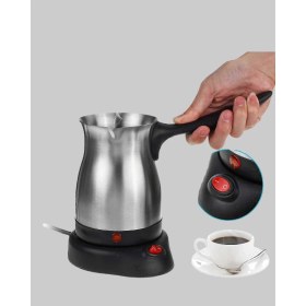 Resim MidasTech 800W Paslanmaz Elektrikli Cezve Gizli Rezistans ve Ergonomik Kulp Midiastech 