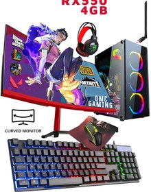 Resim DMC N166x (PUBG,GTA 5) Ryzen 5 3600,16gb,1tb Hdd,256gb Ssd,rx550,23.8"curved Oyuncu Masaüstü Bilgisayar 