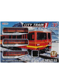 Resim Sole Pilli, Motorlu, Işıklı ve Ses Efektli 17 Parça Oyuncak Tren Seti 