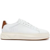 Resim Derimod Erkek Beyaz Bağcıklı Kalın Tabanlı Deri Sneaker,Kışlık Spor Ayakkabı 25WFD611618 