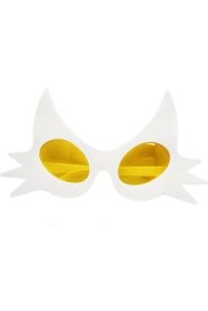 Resim Buğz Beyaz Renk Bıyık Tasarımlı Kedi Parti Gözlüğü 