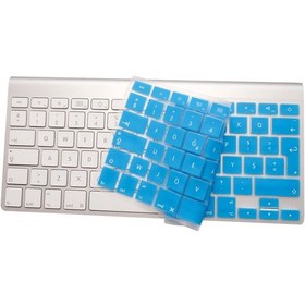 Resim Klavye Koruyucu Magic Keyboard-1 A1314 A1242 İle Uyumlu F-türkçe Daktilotip Baskı Açık Mavi 
