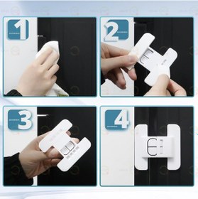 Resim Mainshop 1 Adet Buzdolabı, Çekmece Ve Dolap Kapağı Çocuk Kilidi M-360 Beyaz 