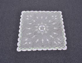 Resim Otantik El İşi İnce Kum Boncuklu Masa Sehpa Fiskos Örtüsü 5727 