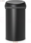 Resim Brabantıa Evrekala Shop Çöp Kutusu 60 Litre New Moonlight Matte Black Touch Bin 