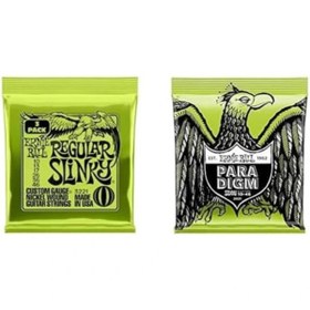Resim AyrStore Ernie Ball Regular Slinky 3 pack ve Paradigm Regular 