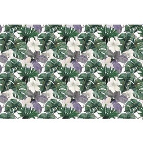 Resim Tropikal Yapraklar Ve Çiçekler Duvar Kağıdı (361184269) 