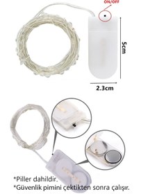 Resim Ulu Home Peri Led Işık Pilli 3 Metre Gün Işığı | Dekoratif Duvar Örtüsü & Arka Fon Aydınlatma (Piller Dahil) 