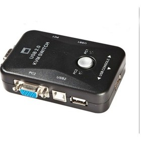 Resim Kuvars 2 Port Usb Kvm Switch 2 Pc Kasa Tek Kontrol 