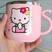 Resim Sanrio Hello Kitty 9.47oz İzole Paslanmaz Çelik Kahve Kupası Kulp ve Kapaklı - Sevimli, Dayanıklı Su Bardağı Ofis veya Açık Hava Kullanımı İçin, Noel, Cadılar Bayramı, Paskalya, Hanuka, Şükran Günü İçin Mükemmel 