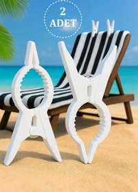 Resim Genel Markalar 2'li Plaj Mandalı - Şezlong Mandalı-havlu Mandalı-havlu Sabitleyici-plaj Havlu Mandalı-sahil Mandalı 