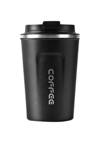 Resim Hombey 304 Paslanmaz Çelik Vakumlu Isı-soguk Saklama Kahve Bardakçığı, 380ml Siyah, Taşınabilir Ofis Su Bardağı 