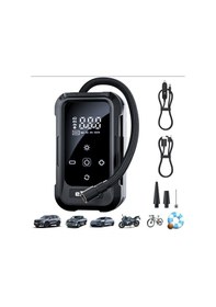 Resim Digital Şarjlı Güçlü Araba Lastik Şişirme Kompresörü Basınç Göstergeli Citroen Peugeot Opel İçin 