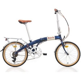 Resim Bianchi New Vintage Katlanır Bisiklet Lacivert 7v Siyah 