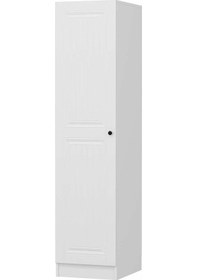 Resim Minar Kale 1 Kapaklı Raflı Dolap Beyaz - İlk Bahar Mebran 190cm 