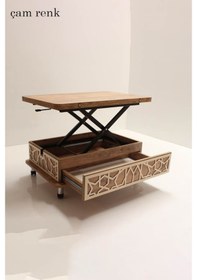 Resim Kolexonline Akıllı Sihirli Sehpa 3 Kademeli Orta Sehpa Yemek Masa 