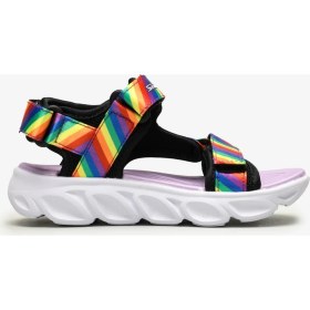 Resim Skechers Hypno - Splash - Rainbow Lights Büyük Kız Çocuk Siyah Işıklı Sandalet 20218L Bkmt 