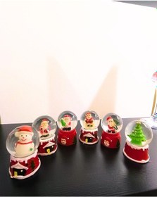 Resim Yeni Yıl Yılbaşı Işıklı Kar Küresi 6 Adet 2024 Kar Küreleri 6 Adt 