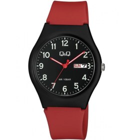 Resim Q&Q Unisex Takvimli Kol Saati 100 Metre Su Geçirmez Kırmızı 