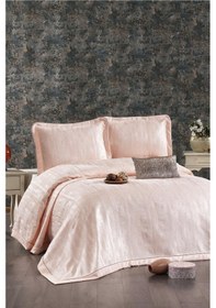 Resim Riva Şönil Çift Kişilik Yatak Örtüsü 260x260 Cm Somon Somon 